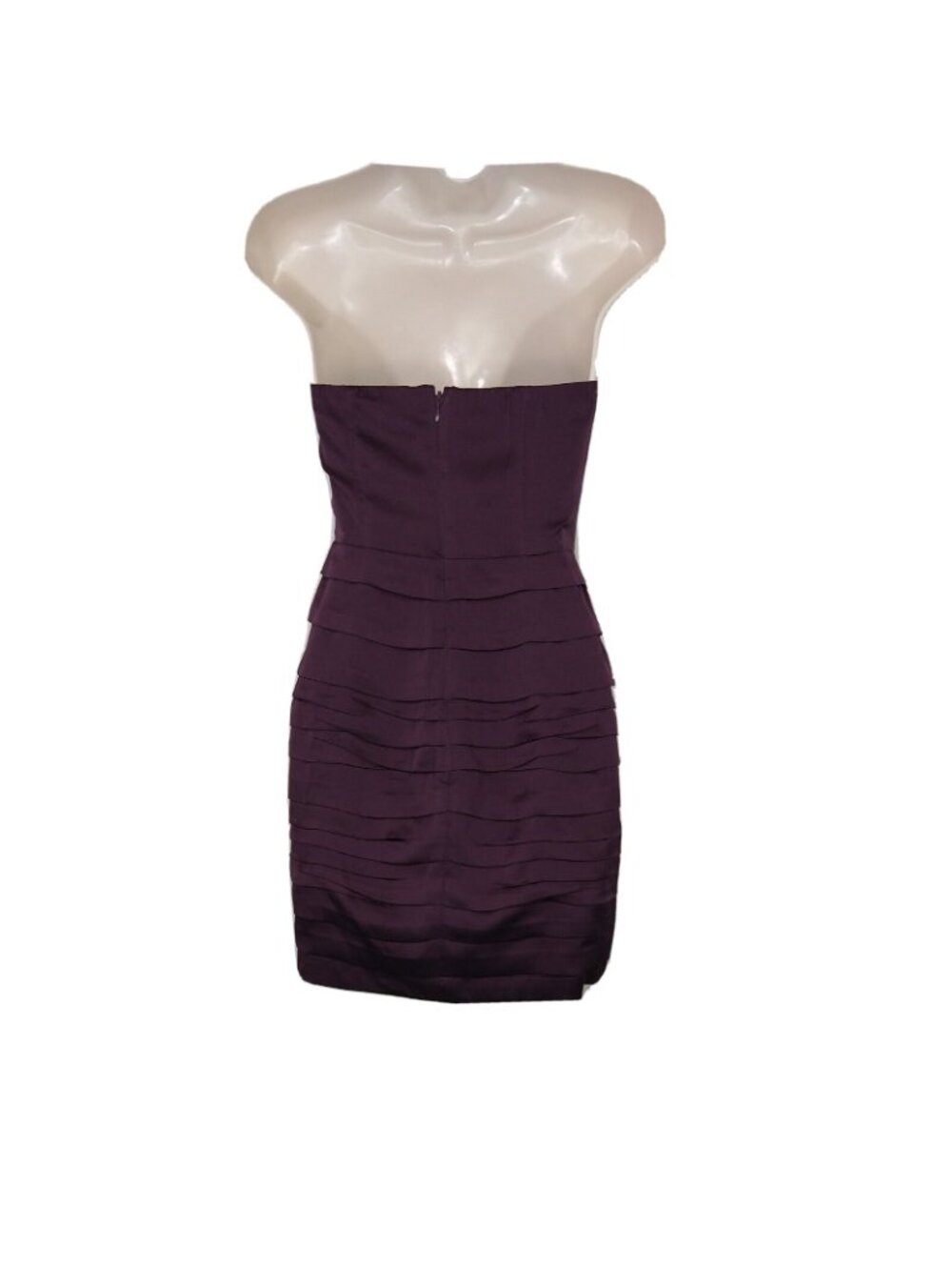 Express Strapless Mini Sheath Dress Cocktail Party Women Size 0 Purple/Red NEW - Picture 4 of 8